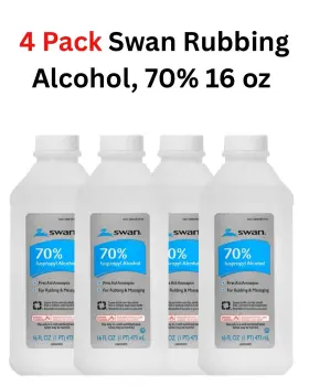 1000033127 Swan Rubbing Alcohol 70% 16 Oz 4 Bottle