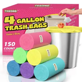 34760 T.foring Sample Sku 150 Count 4 Gallon Small Trash Bags 1 Pack Of 4gal-150