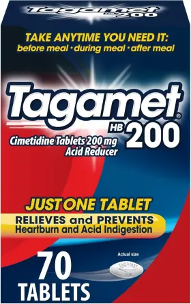 43252 Tagamet Hb 200 Mg Cimetidine Acid Reducer And Heartburn 70 Count Pack Of 1