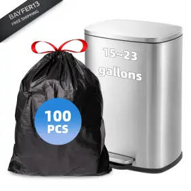 Abtb-90-bb Tarunmo 15 18 20gal Kitchen Trash Bags Heavy 1 Count Pack Of 20 Black