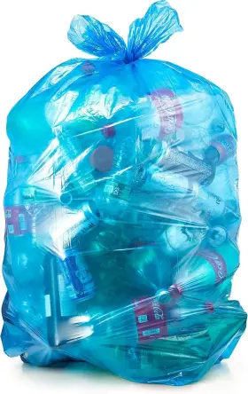 Tasker 655043800539 33 Gallon Recycling Bags Heavy Duty Megavalue 100 Count Pack Of 1 Blue