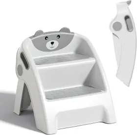 Yt-8868 Tavlshero Folding Kids Step Stool For Bathroom And Potty Gray