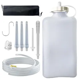 Tcfafa 795441706061 Silicone Enema Bag Kit 2 Quart Capacity 6.3ft Hose 5 Tips Flow Valv