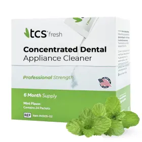 0786 Tcs Fresh Dental Appliance Cleaner 24 Count Professional Strength