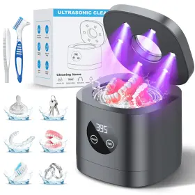 C-ytqxj-zz-003 Tebal Ultrasonic Retainer Cleaner Machine 52khz Dental Black-pink