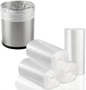 Te-trashbags-4pc-new Tebery 200 Counts 4 Gallon Clear Small 1 Count Pack Of Gallon-200pc