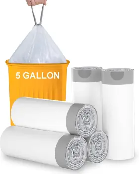 Techshare 738628844927 Biodegradable 100 Count 6 Gallon Trash Pack Of 1 White