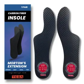 Tega 860008761422 Morton S Extension Orthotic Carbon Fiber Rigid Insole Women Size 8 Men Pair