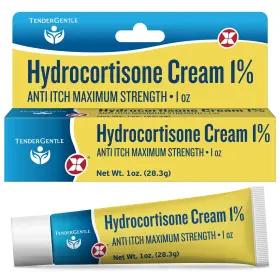 Tendergentle 648289907230 Hydrocortisone Cream 1% Maximum Strength 1 Oz Anti Itch