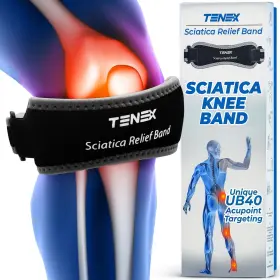 Tenex Elbow Shock Absorber 063547002005 Sciatica Relief Band - Non-slip Single For Sciatic Nerve Pain Rel