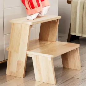 Yxt02 Termanic Wooden Toddler Step Stool For Bathroom Sink Kids With Natural