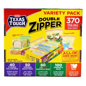 Texas Tough 041220852437 All-in-one Box 370 Total Bags One Size Clear