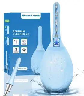 By-tc-gcdp-bk-n1 Theclover Enema Anal Douche Bottle For Men - Anti Backflow Enemas Bulb Douches With 7 S