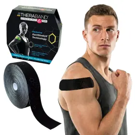 103.3 Theraband 12739 Kinesiology Tape 2 X Black Water Resistant Athletic