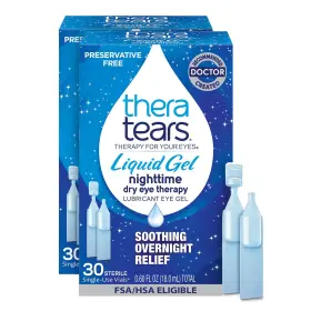 Theratears 358790003238 Eye Drops Gel Nighttime Dry Eyes 30 Vials Pack Of 2 Liquid Count Theratears 358790003238 Eye Drops Gel Nighttime Dry Eyes 30 Vials Pack Of 2 Liquid Count