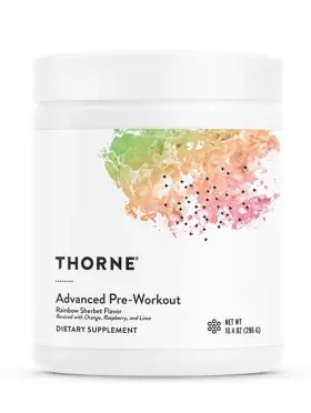 Sp689 Thorne Pre Workout Powder Supplement Rainbow Sherbet 20 Servings Advanced Amino
