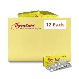 Ts6520-12-fba Thyrosafe Potassium Iodide 65mg Tablets 240 Pack Thyroid Protection Protects