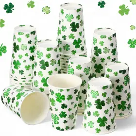 Boo-tioncy-5994 Tioncy 50 Pcs 12 Oz St. Patrick S Day Disposable Paper Cups Lucky Green Shamrock Boo-tioncy-5994 Tioncy 50 Pcs 12 Oz St. Patrick S Day Disposable Paper Cups Lucky Green Shamrock