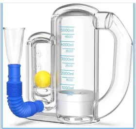 Le5000 Tnotae Breathing Trainer For Adults Exercise Device 5000ml New Dented Box