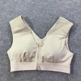 502360 Tommie Copper Shoulder Support Bra Medium Womens Zip Front Znergy Compression Br
