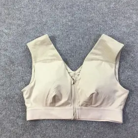 502364 Tommie Copper Shoulder Support Bra Large Zip Front Compression Znergy Womens Sup
