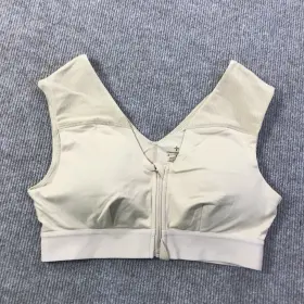 504294 Tommie Copper Shoulder Support Sports Bra Medium Znergy Zip Front Workout