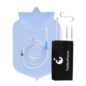 Topquafocus 782125817953 4 Quart Large Enema Bag Clear Non-silicone For Coffee And Water Colon Cleanse
