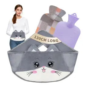 1000lm-cat Toxin 705113596395 Hot Water Bag Bottle Wtih Cover 1l Rubber Warm K-cat