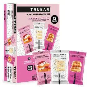 Trubar 850065948737 Vegan Protein Bars Variety Pack 12 Count Gluten Free Plant Based
