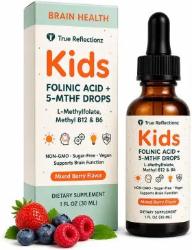 5-mthf True Reflectionz 199874171906 Kids Folinic Acid Drops B12 B6 Magnesium D3 Folate Support