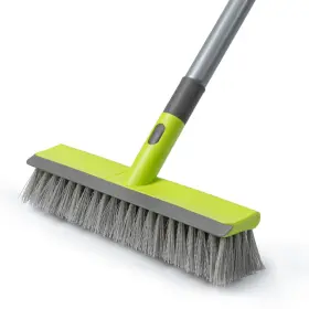 Fsb-001 Trueyee Floor Scrub Brush 2 In 1 Scrape Stiff Bristle 57 Handle Green Deck Patio