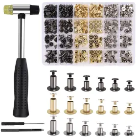800017 Ttmixki 180 Sets Chicago Screws For Leather Crafting Assorted Kit 3 Colors Screw Riv