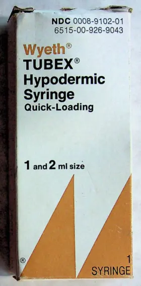 1840081 Tubex Hypodermic Syringe No Needle - Wyeth Preowned