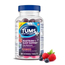 Tums 307661321681 Heartburn Plus Sleep Support Chewable Dietary Assorted Flavour