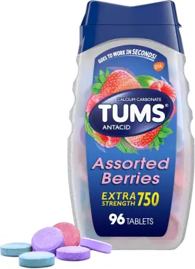 Tums 307667388961 Extra Strength Assorted Berries Antacid Tablets For 96 Count Pack Of 1