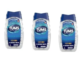 340294 Tums Ultra Strength 1000 Chewable Tablets Peppermint - 72 Ct Pack Of 3