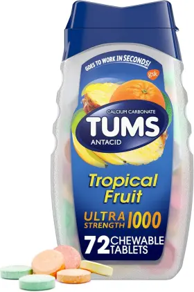 I00003909 Tums Ultra 1000 Maximum Strength Tropical Fruit - 72 Count Pack Of 1