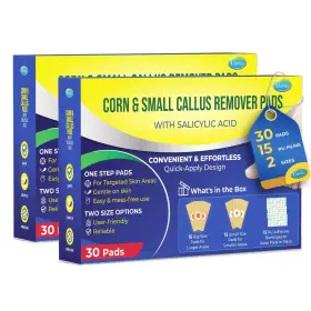 Ulensy 860013849092 Corn Remover Pads For Feet Toes 2 Boxes Of 30 60 Count Sapphire Blue