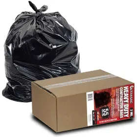 3mdrum Ultrasac Heavy Duty 55 Gallon Contractor Bags - 40 Count 3 Mil 38 Inch Black