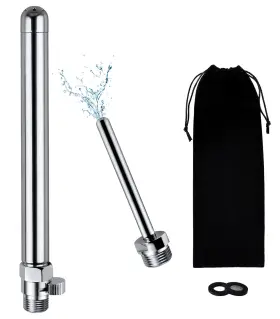 W-0006-1lc V-frankness 9 Inches Deep Cleaning Shower Enema Smooth Metal Douche Nozzle Cleans