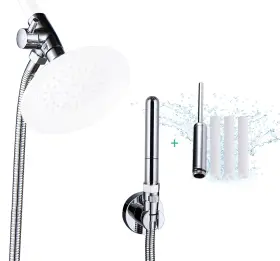 W-1008c V-frankness Filtered Shower Enema Kit With Water Control Valve Diverter 100 Inches Hose