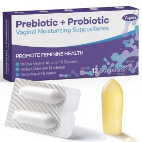 Vagiria 658359430964 Vaginal Probiotic Suppositories Prebiotic Infused With 1 Count Pack Of 12