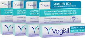 Vagisil 011509364128 Feminine Anti-itch Cream For Women Sensitive 1 Ounce Pack Of 4
