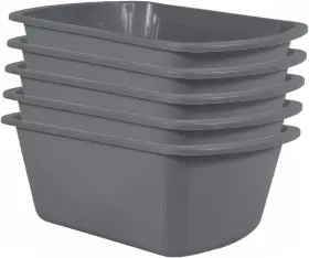 Vakly 667605029395 Wash Basins Rectangular Plastic Hospital Bedside Soaking Tub Gray Yellow
