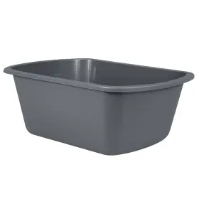 Vakly 850025452120 Wash Basins Rectangular Plastic 7-quart 1 Count Pack Of Gray