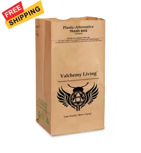 Valchemy Living 198168960387 Paper Trash Bags 13 Gallon 10 Pack 1 Count Of Brown