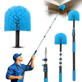 B2164 Veebuyla Cobweb Duster 20ft Telescopic Pole Flip Lock Extension Brush 5-20ft