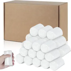 Vemkyrio 768924913881 24 Packs Packable Camp Toilet Tissue Soft Travel 1 Count Pack Of White