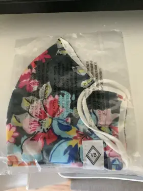 Vera Bradley 886003727010 Cotton Face Mask In Pretty Posies New