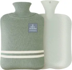 Verveio 792389849829 Hot Water Bottle With Soft Cover 2l Large Pvc Green
